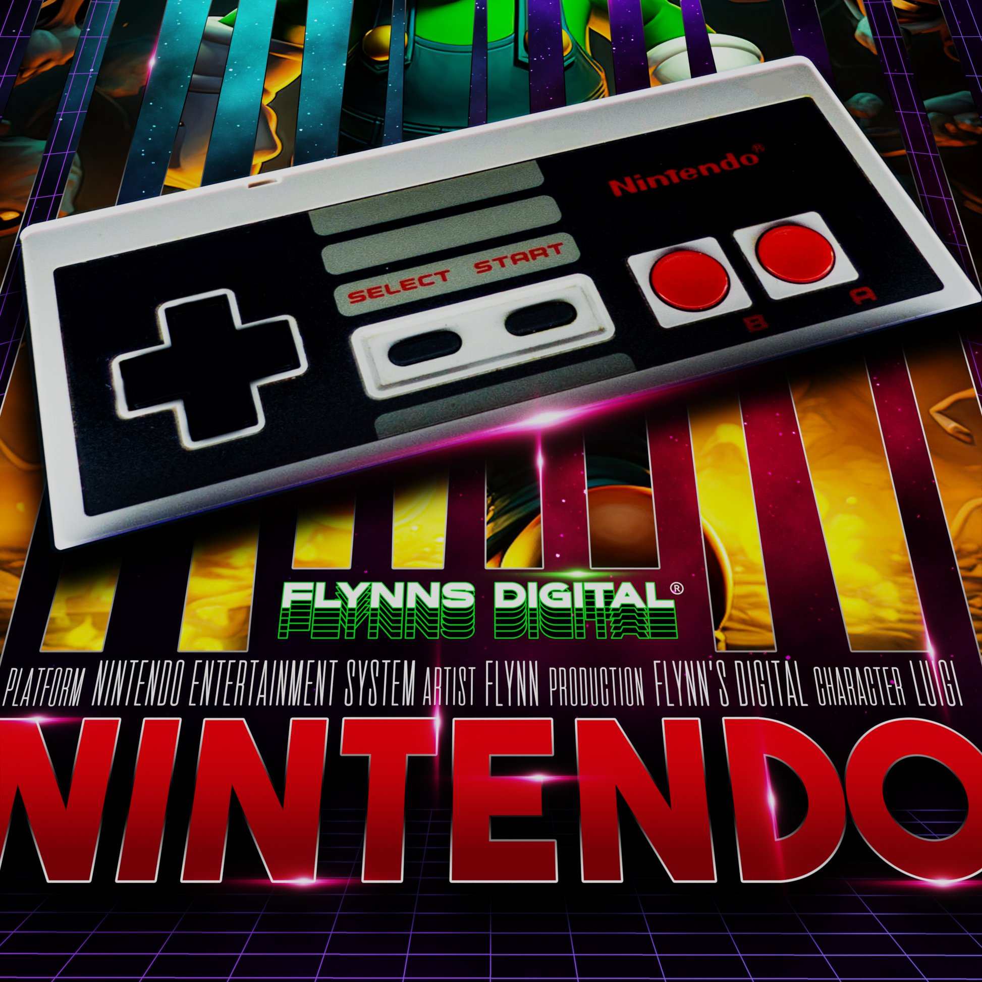 Yoshi NES Gaming Poster - Retro Flynn