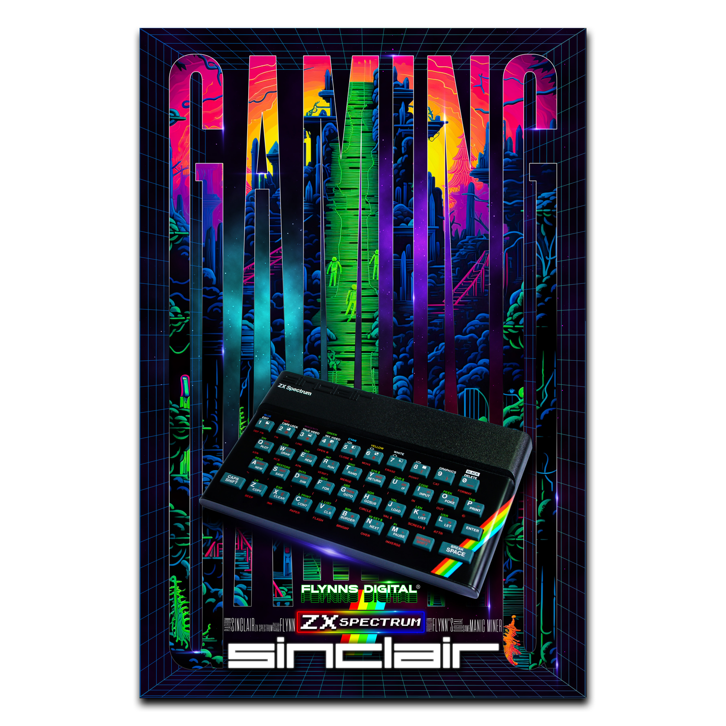 Manic Miner ZX Spectrum Gaming Poster