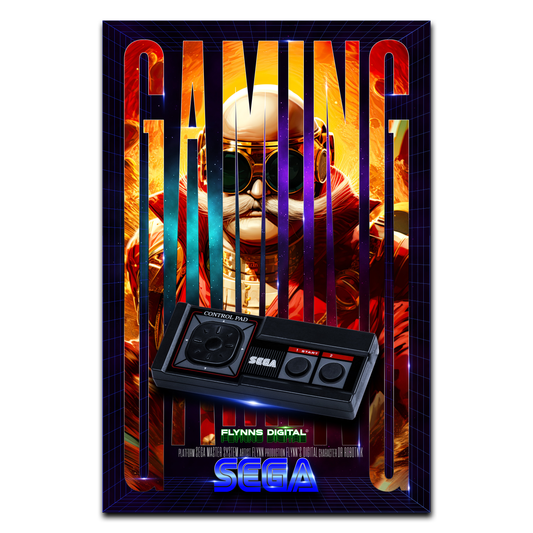 Dr Eggman Robotnik SEGA Master System Gaming Poster