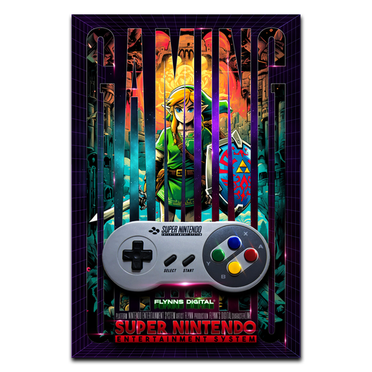 Legend of Zelda SNES Gaming Poster