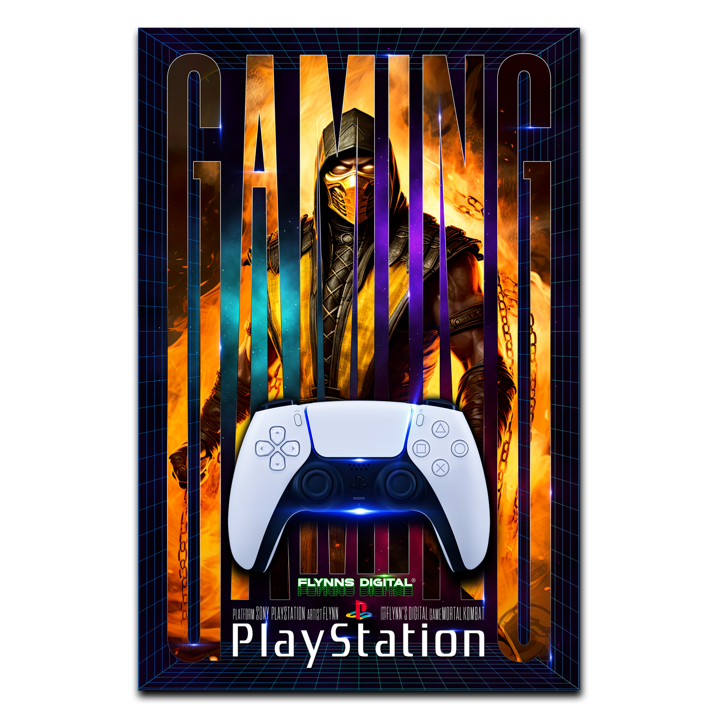 Mortal Kombat PlayStation 5 Gamer Poster