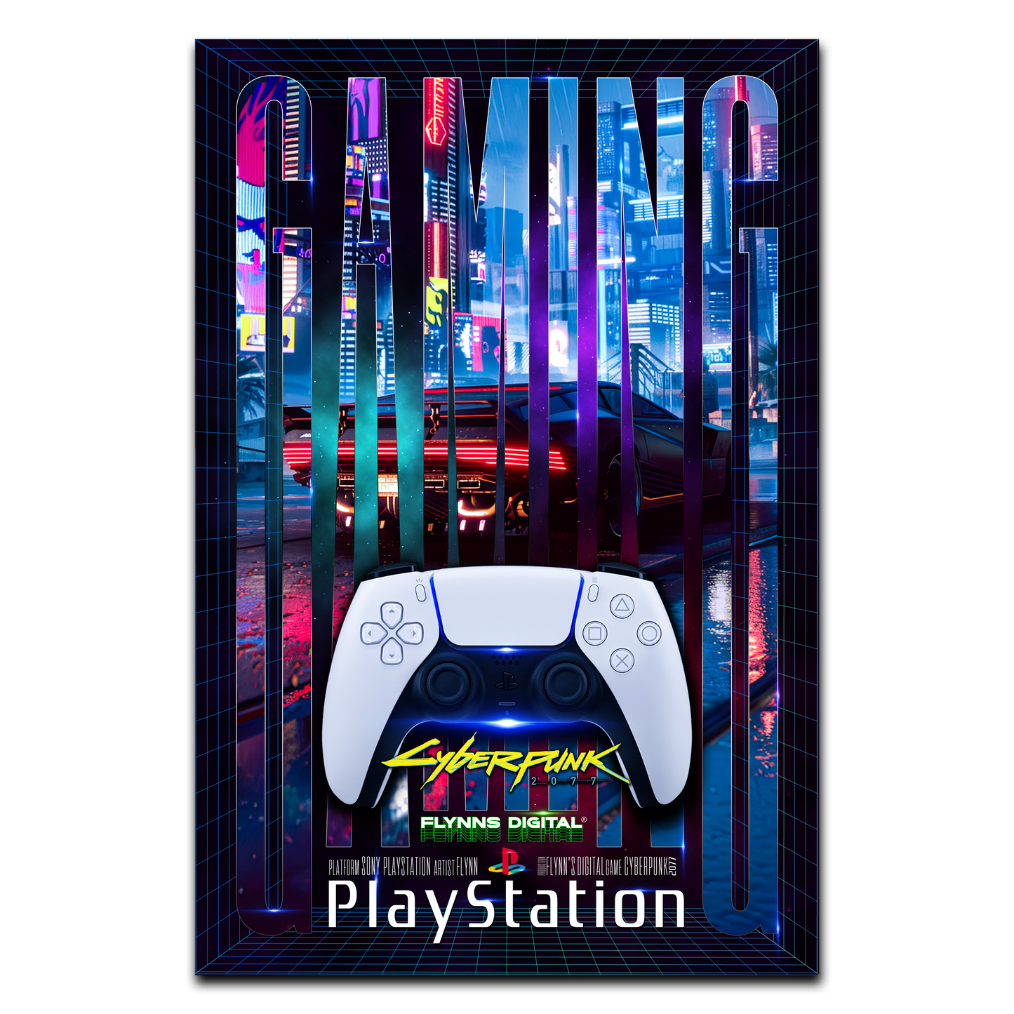 Cyberpunk 2077 PlayStation 5 Gamer Poster