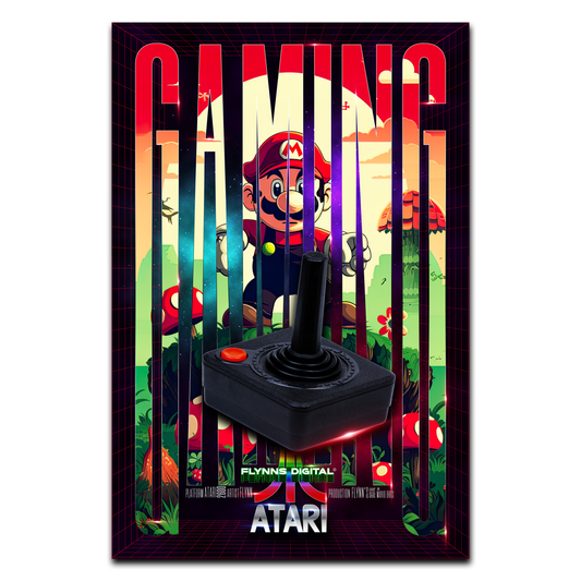 Mario Atari 2600 Gaming Poster