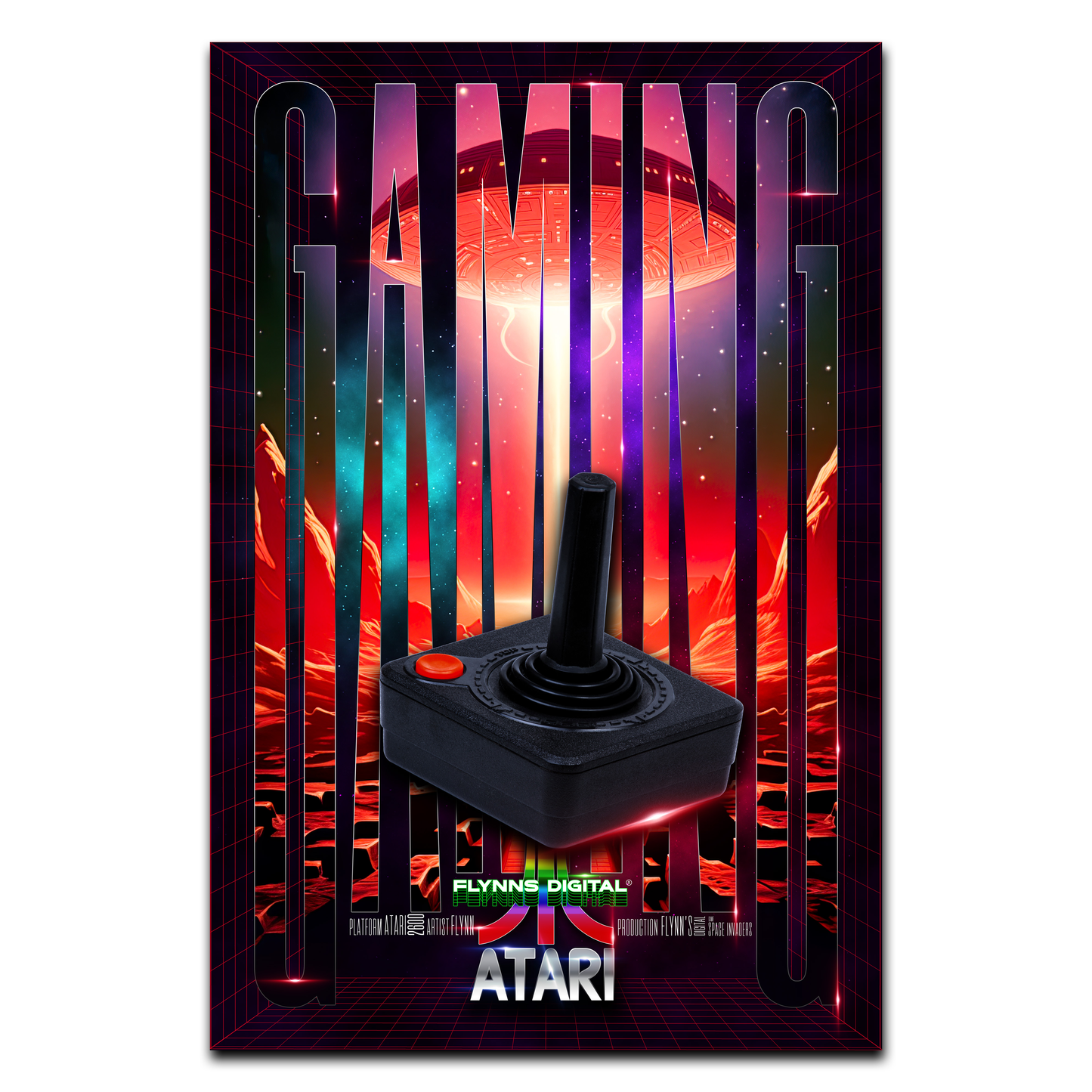 Space Invaders Atari 2600 Gaming Poster