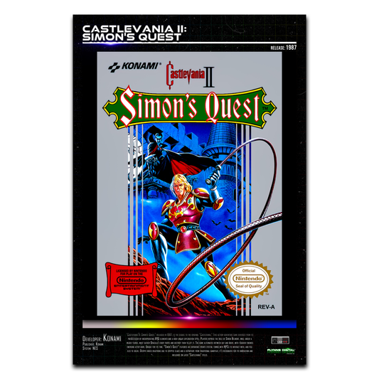 Castlevania II - Simon's Quest NES Game Cover Art Poster