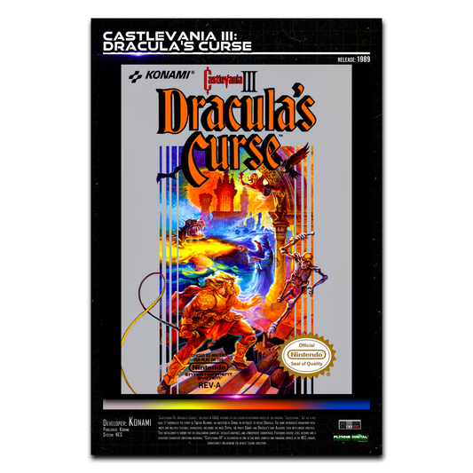 Castlevania III - Dracula's Curse NES Game Cover Art Poster