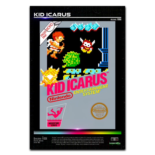 Kid Icarus NES Game Cover Art Poster