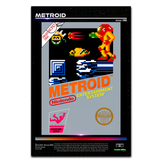 Metroid NES Game Cover Art Poster