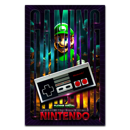 Luigi NES Gaming Poster