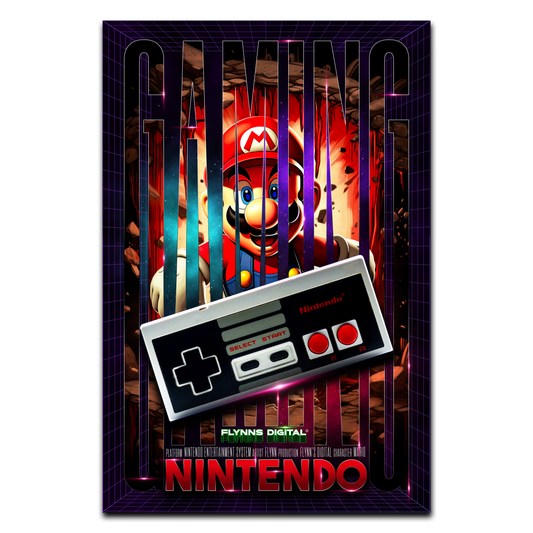 Mario NES Gaming Poster