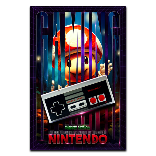 Toad NES Gaming Poster