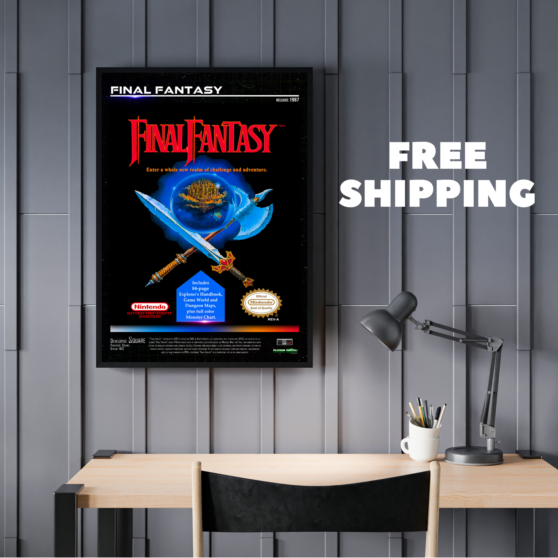 Custom NES Cover Art Poster - Retro Flynn