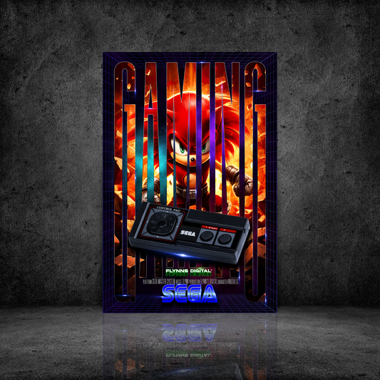 Knuckles SEGA Master System Gaming Poster - Retro Flynn