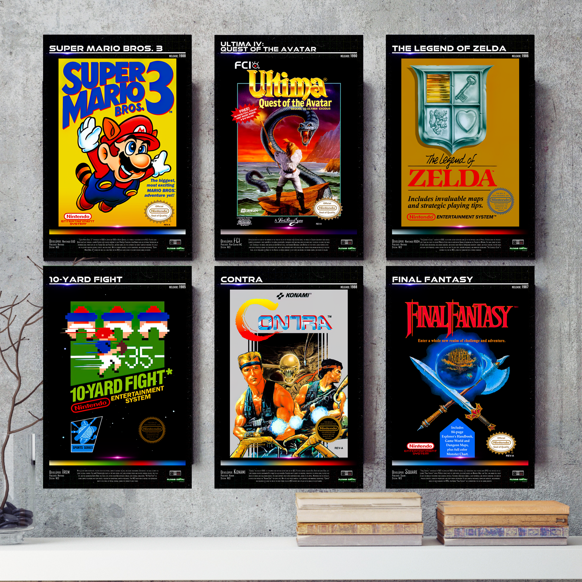 ExciteBike NES Game Cover Art Poster - Retro Flynn