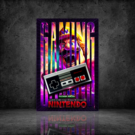 Wario NES Gaming Poster - Retro Flynn