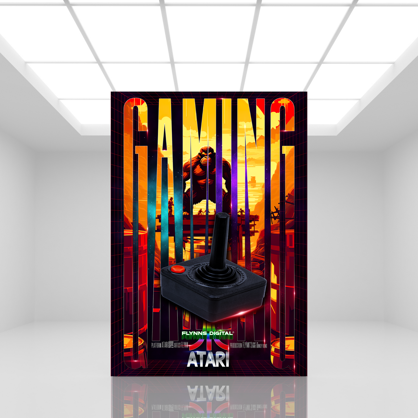 Donkey Kong Atari 2600 Gaming Poster - Retro Flynn