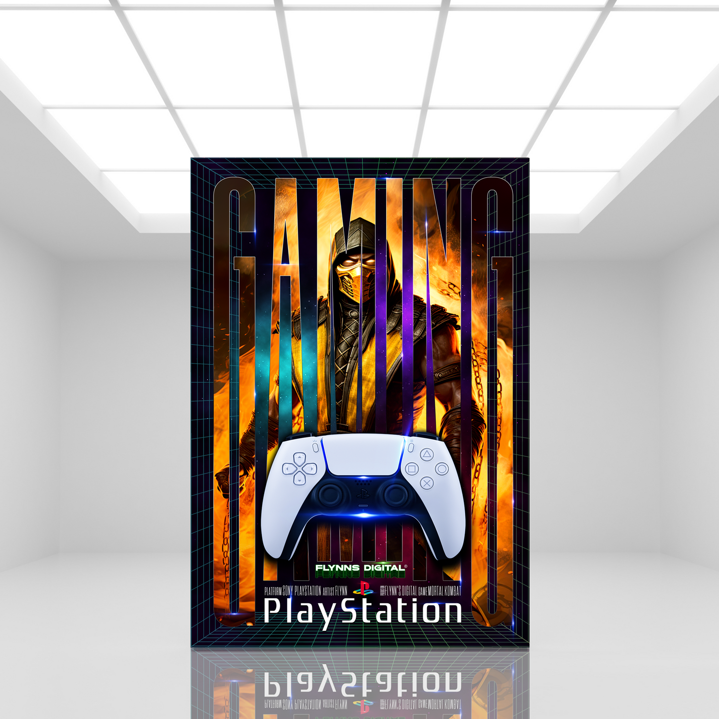 Mortal Kombat PlayStation 5 Gamer Poster - Retro Flynn