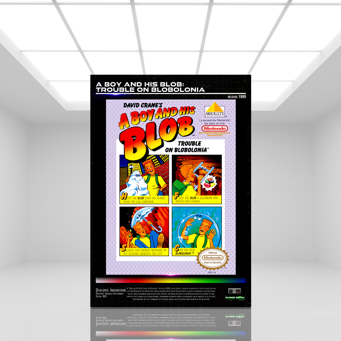 A Boy and His Blob NES Game Cover Art Poster - Retro Flynn