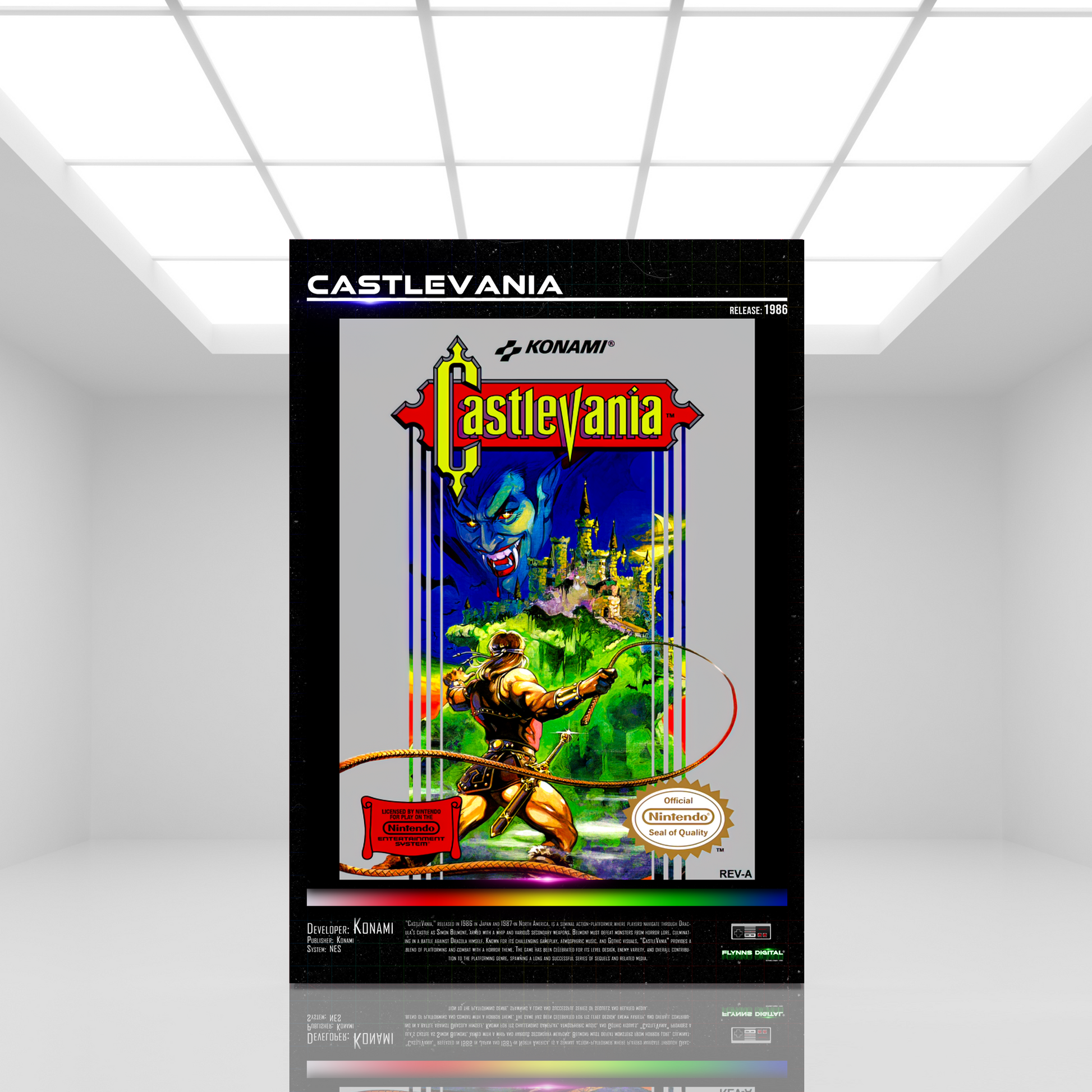 CastleVania NES Game Cover Art Poster - Retro Flynn