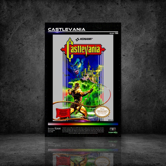 CastleVania NES Game Cover Art Poster - Retro Flynn