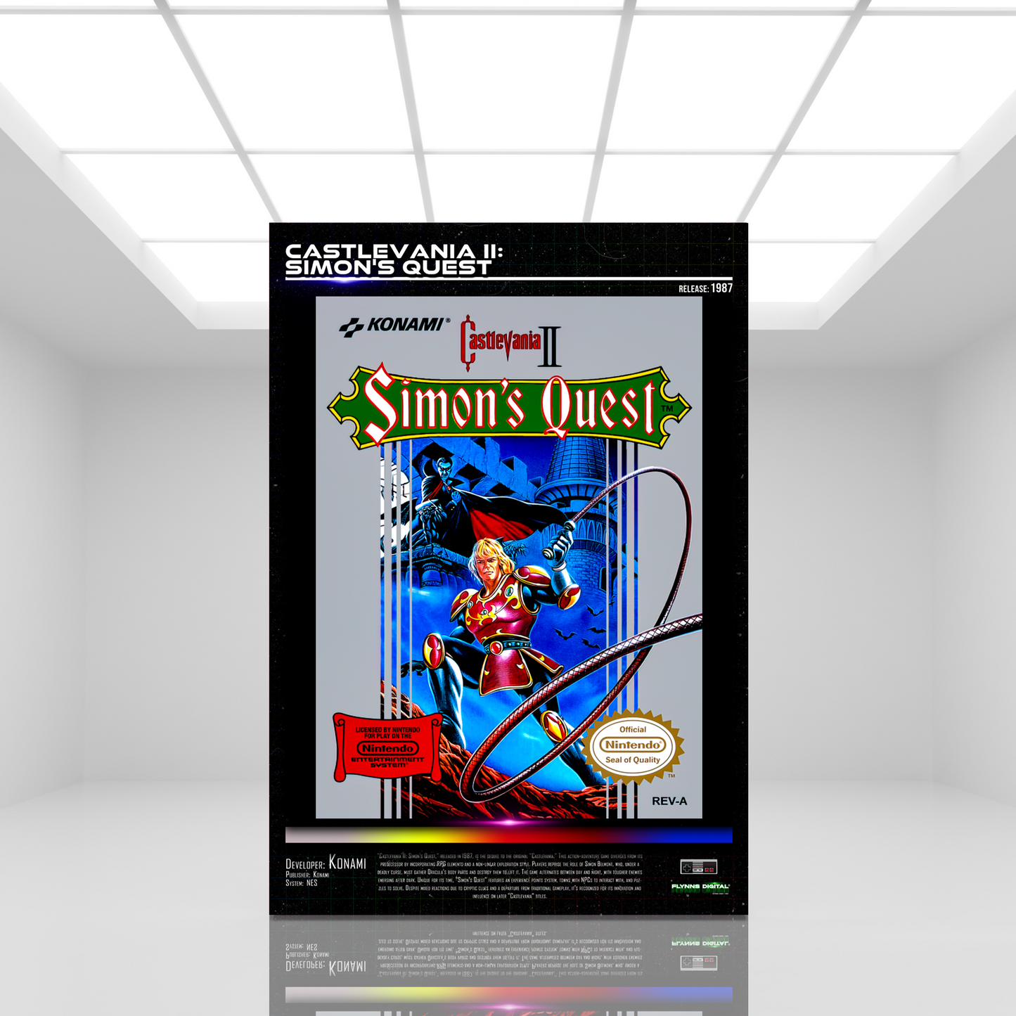 CastleVania II - Simon's Quest NES Game Cover Art Poster - Retro Flynn