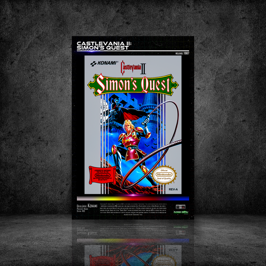 CastleVania II - Simon's Quest NES Game Cover Art Poster - Retro Flynn