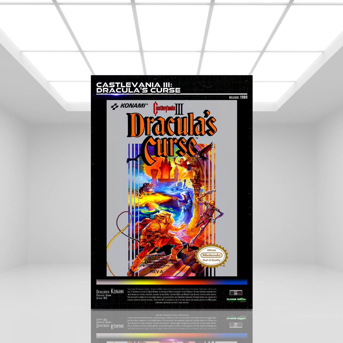 CastleVania III - Dracula's Curse NES Game Cover Art Poster - Retro Flynn