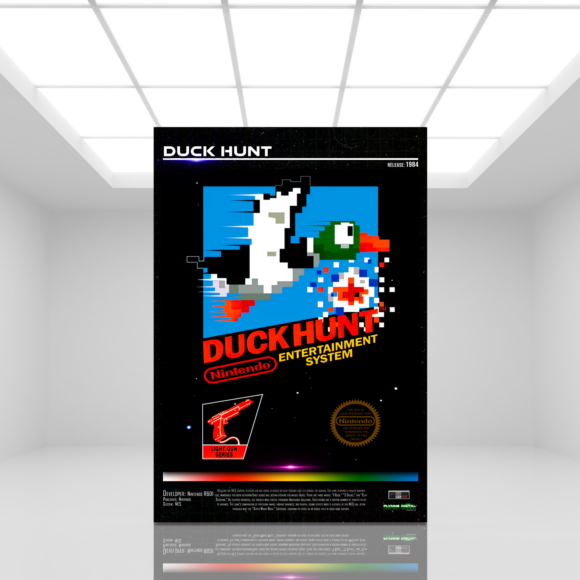 Duck Hunt NES Game Cover Art Poster - Retro Flynn