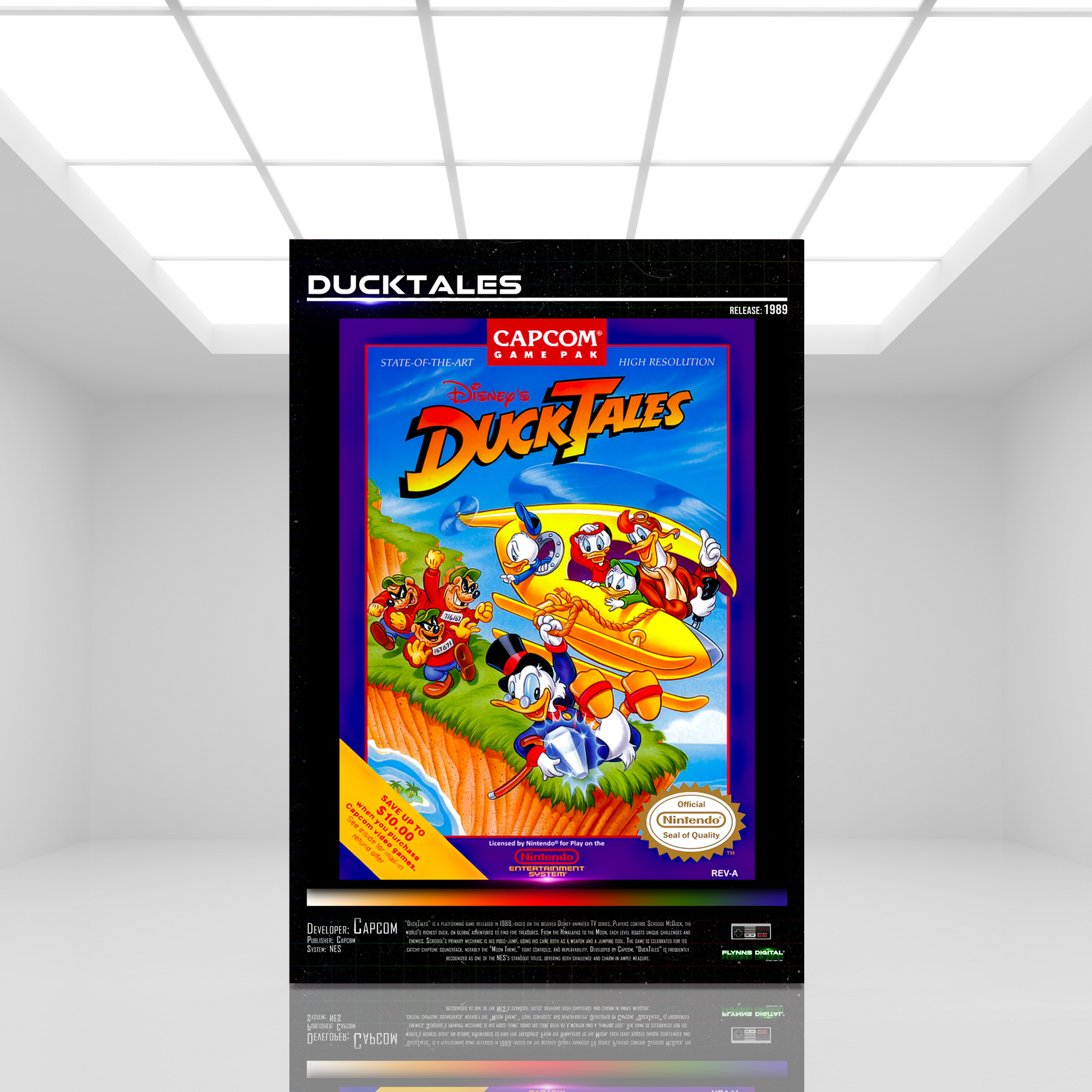 Duck Tales NES Game Cover Art Poster - Retro Flynn