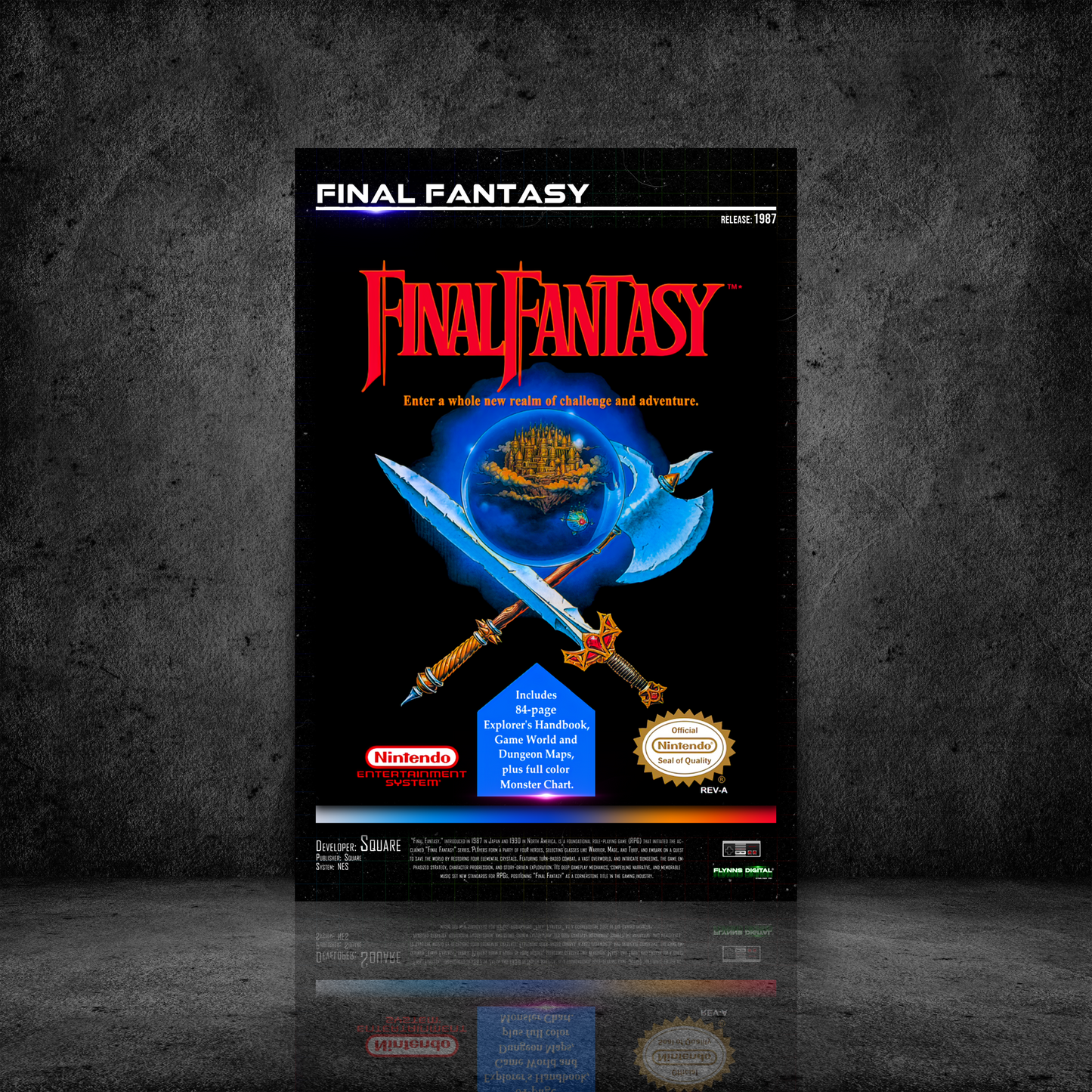 Custom NES Cover Art Poster - Retro Flynn