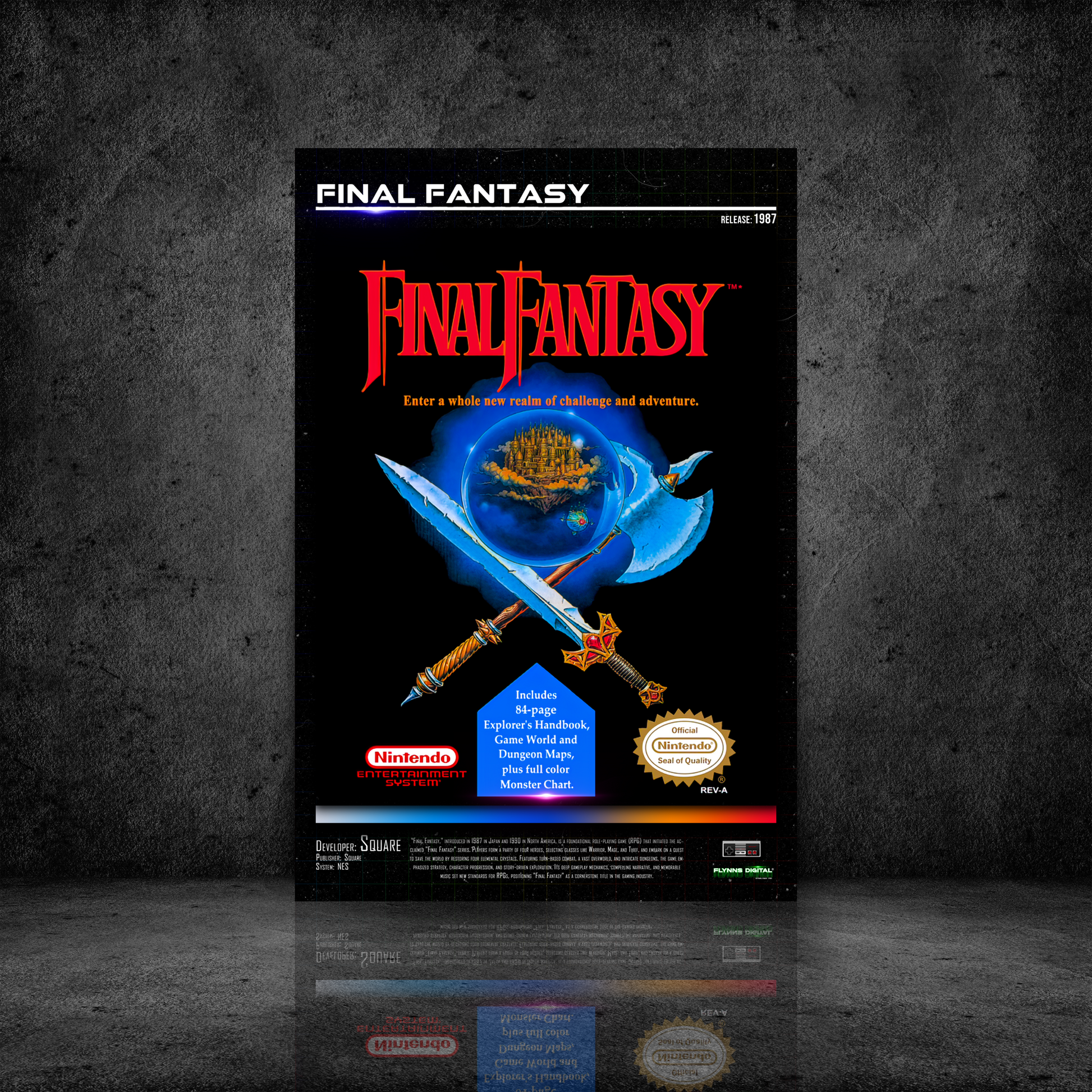 Custom NES Cover Art Poster - Retro Flynn