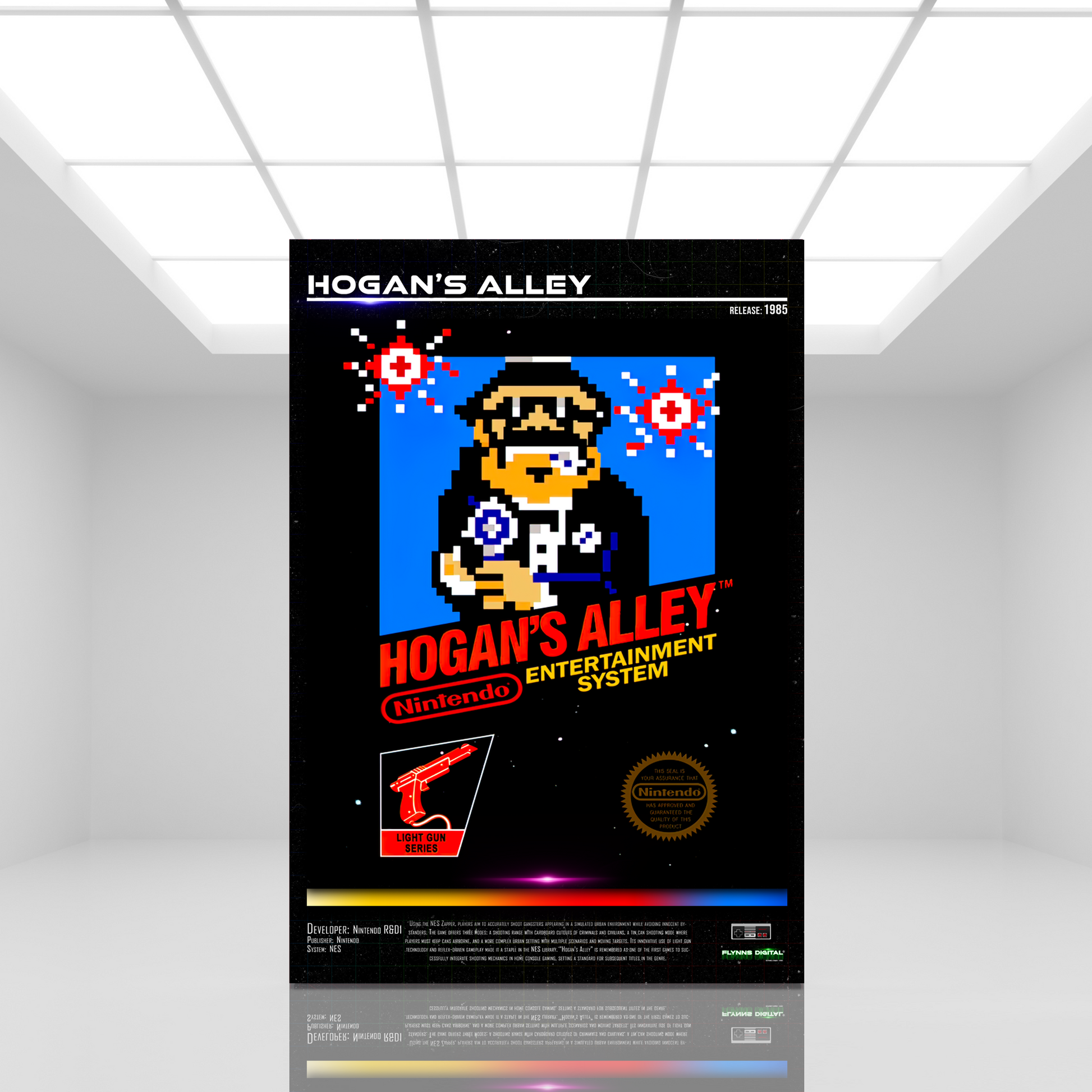 Hogans Alley NES Game Cover Art Poster - Retro Flynn