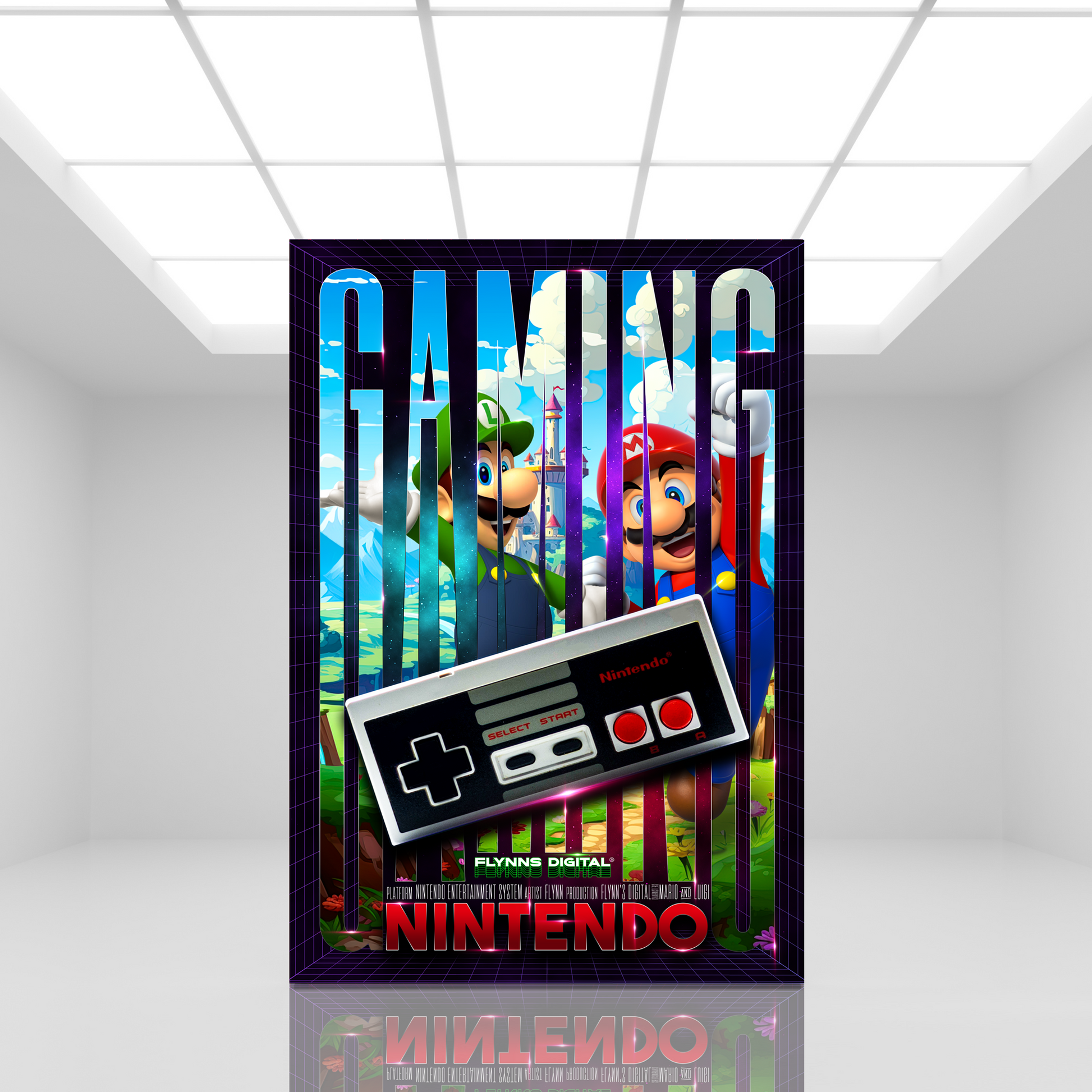 Mario & Luigi NES Game Cover Art Poster - Retro Flynn