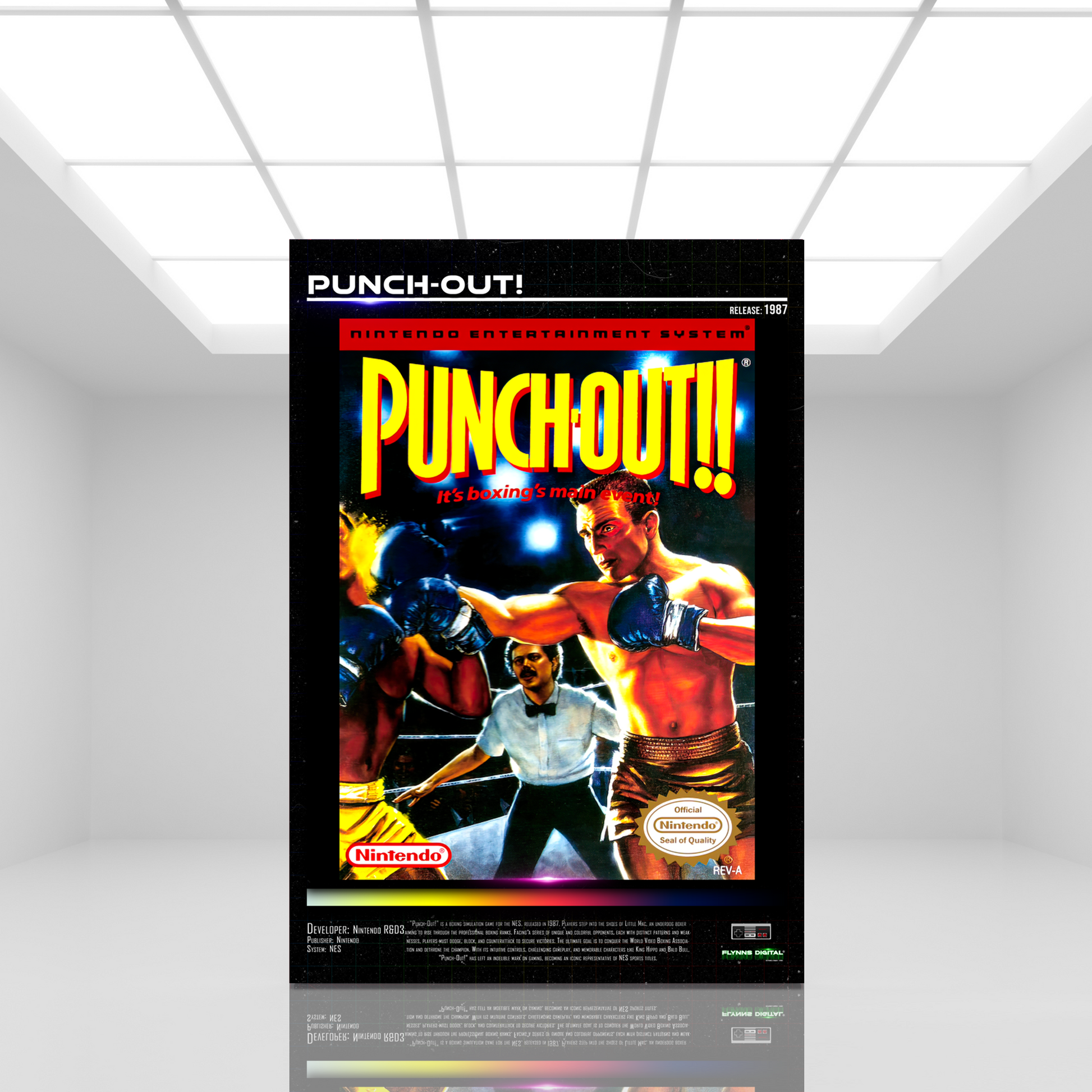 Punch-Out NES Game Cover Art Poster - Retro Flynn