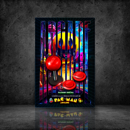 Pac-Man Arcade Gaming Poster - Retro Flynn