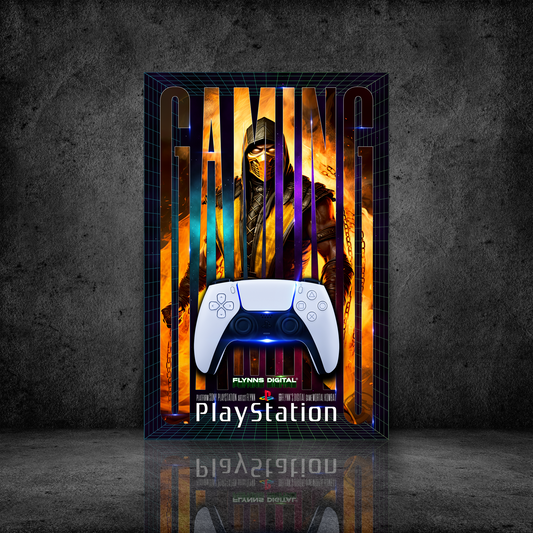 Mortal Kombat PlayStation 5 Gamer Poster - Retro Flynn