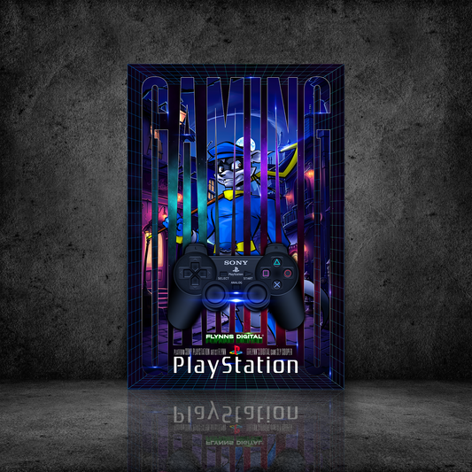 Sly Cooper PlayStation 2 Gamer Poster - Retro Flynn