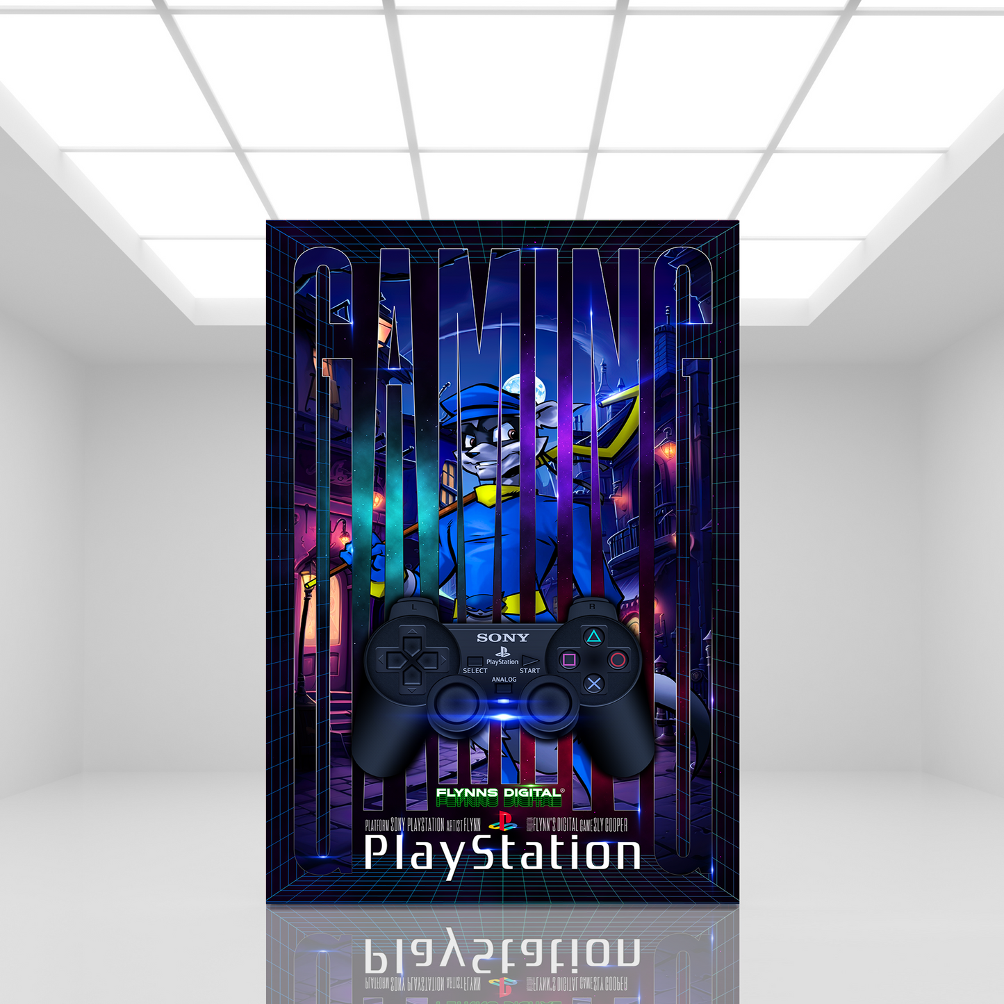 Sly Cooper PlayStation 2 Gamer Poster - Retro Flynn