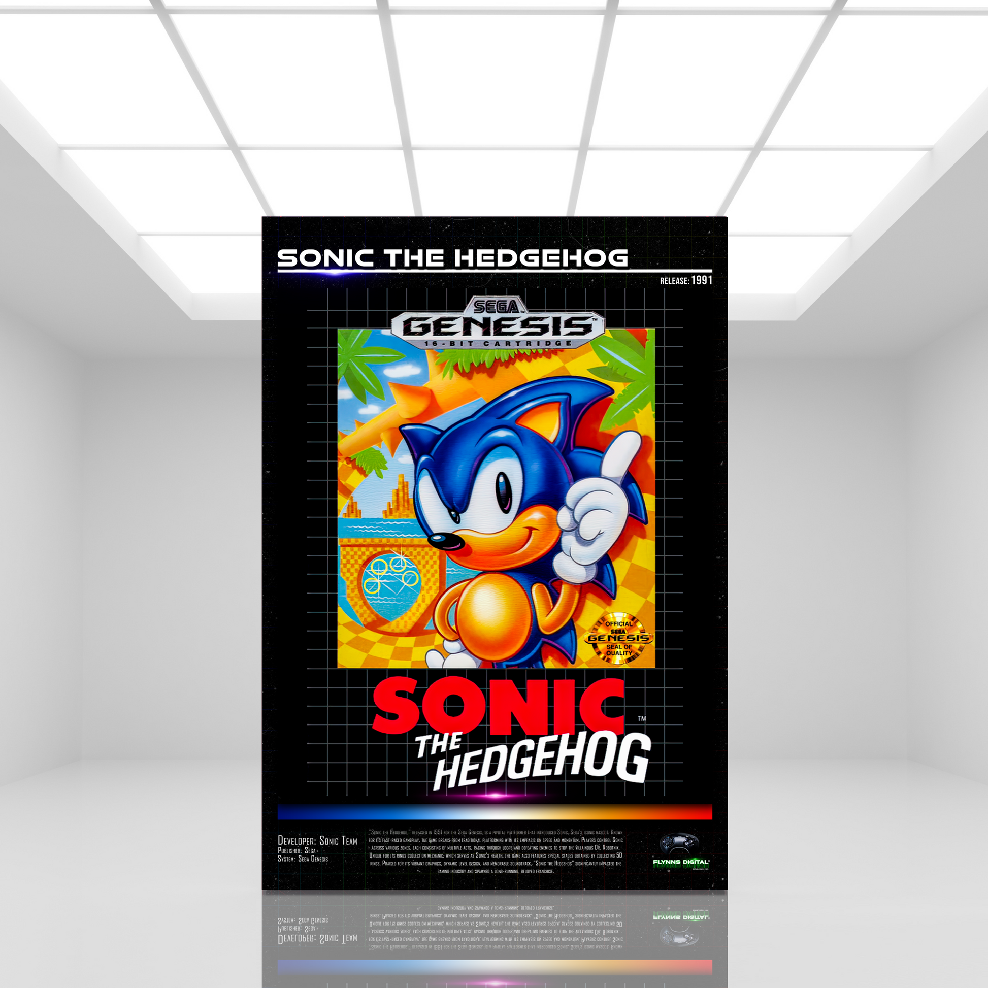 Sonic the Hedgehog SEGA Genesis Gaming Poster - Retro Flynn