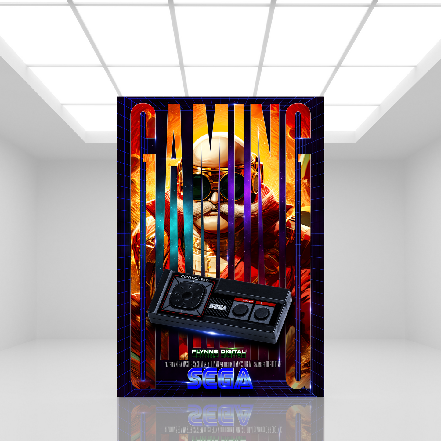 Dr Eggman Robotnik SEGA Master System Gaming Poster - Retro Flynn