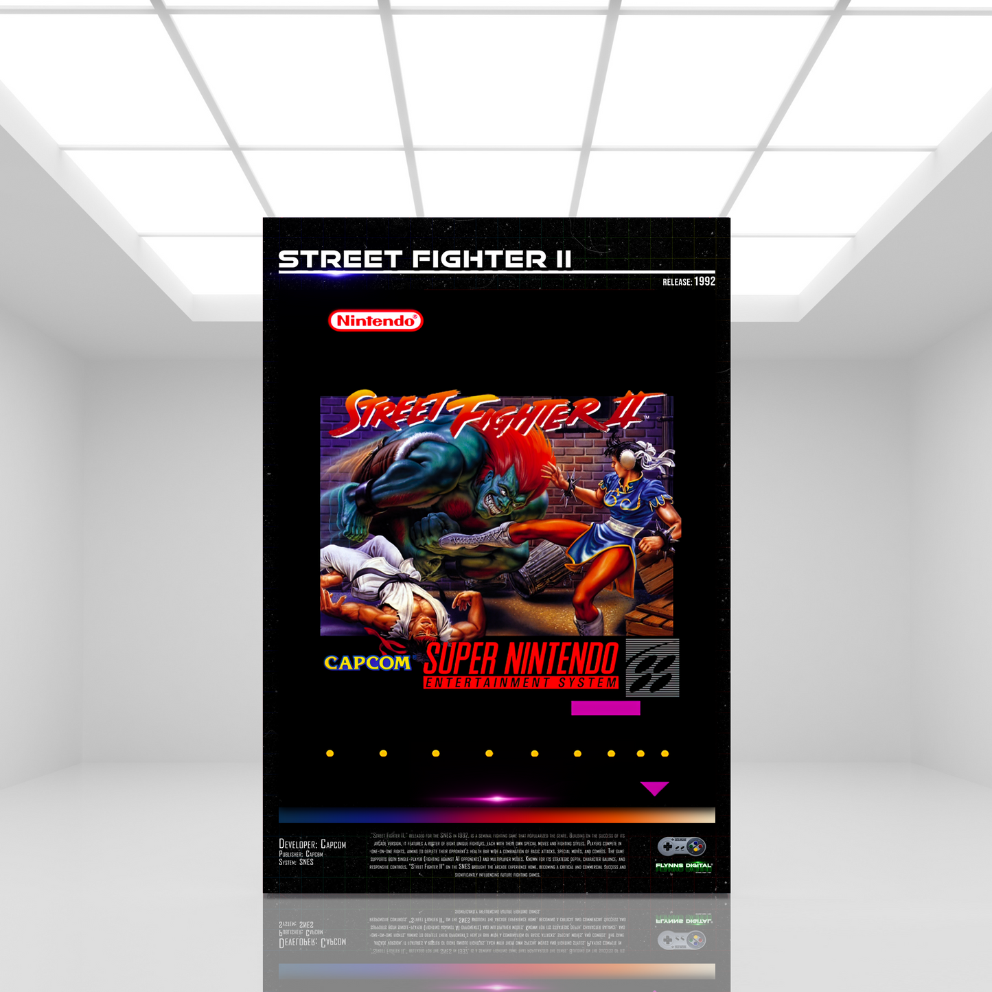 Street Fighter 2 SNES Gaming Poster - Retro Flynn